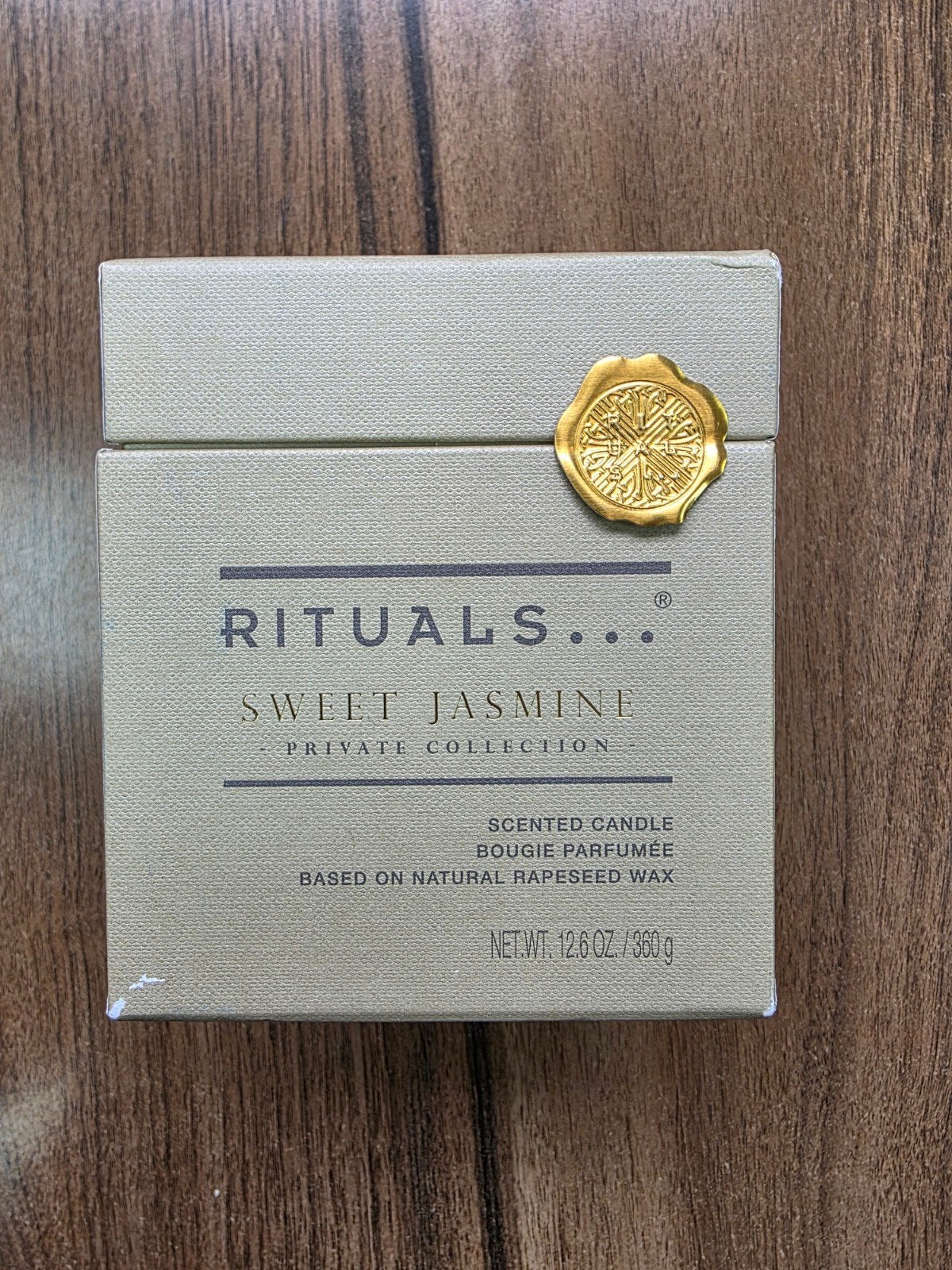 Rituals Sweet Jasmine Geurkaars - Private Collection 360 gr., Huis en Inrichting, Beige, Ophalen of Verzenden, Rituals, Kaars