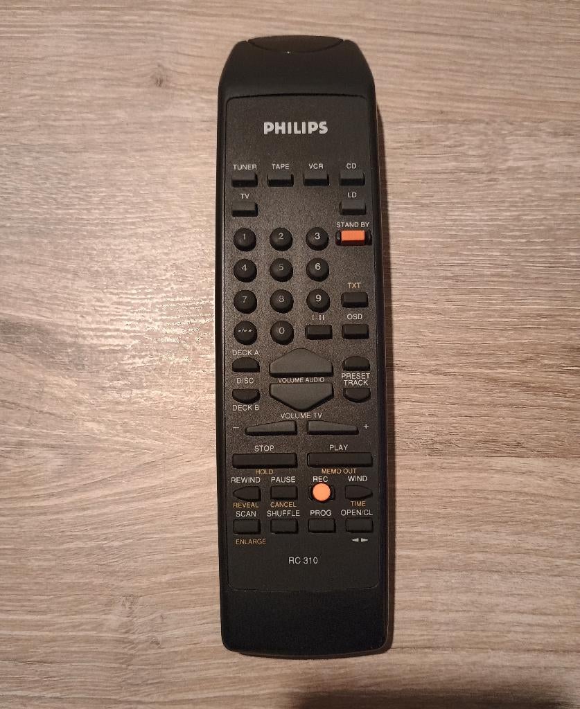 Philips rc310 afstandsbediening origineel, Audio, Tv en Foto, Ophalen of Verzenden, Gebruikt, Origineel, Receiver of Versterker