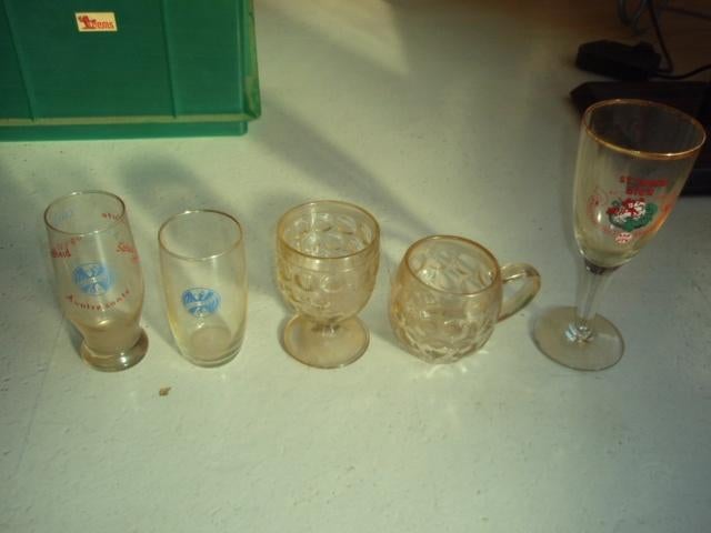 5 Phoenix glazen w.o. het St. Jorisglas, Ophalen, Zo goed als nieuw, Glas of Glazen, Overige merken