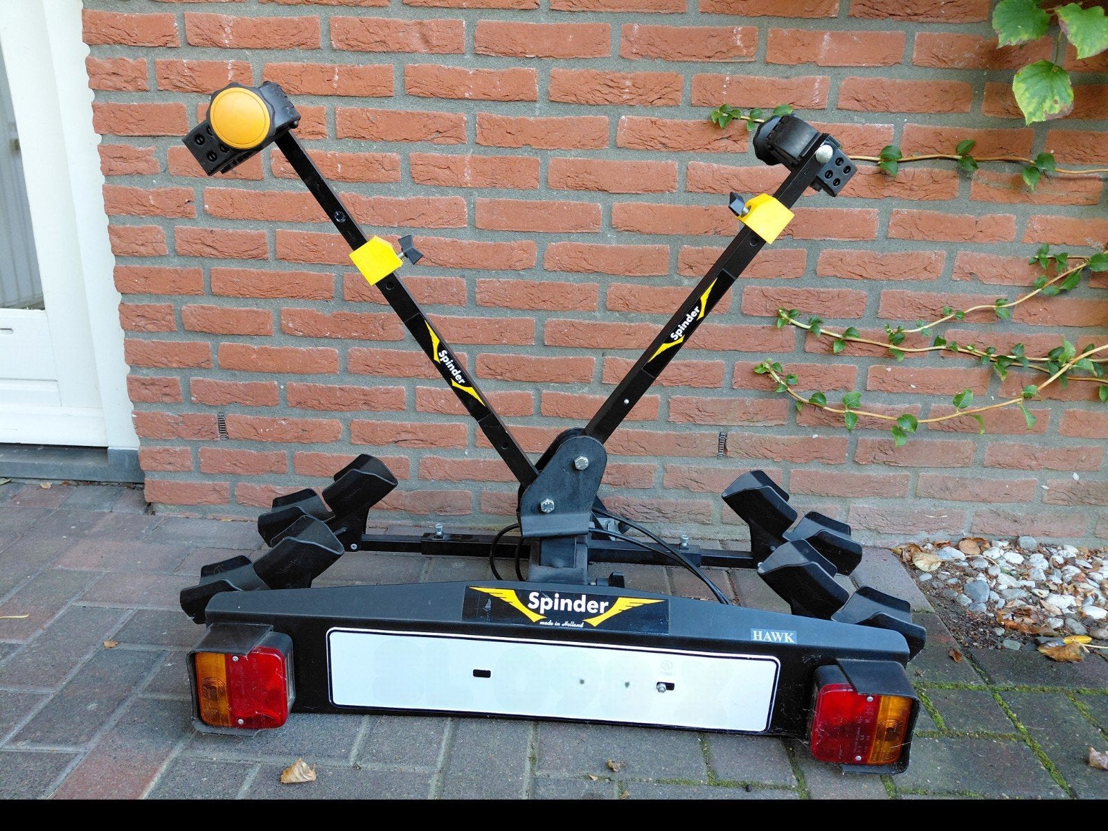 Spinder Hawk fietsendrager, Ophalen, 2 fietsen, Gebruikt, Trekhaakdrager