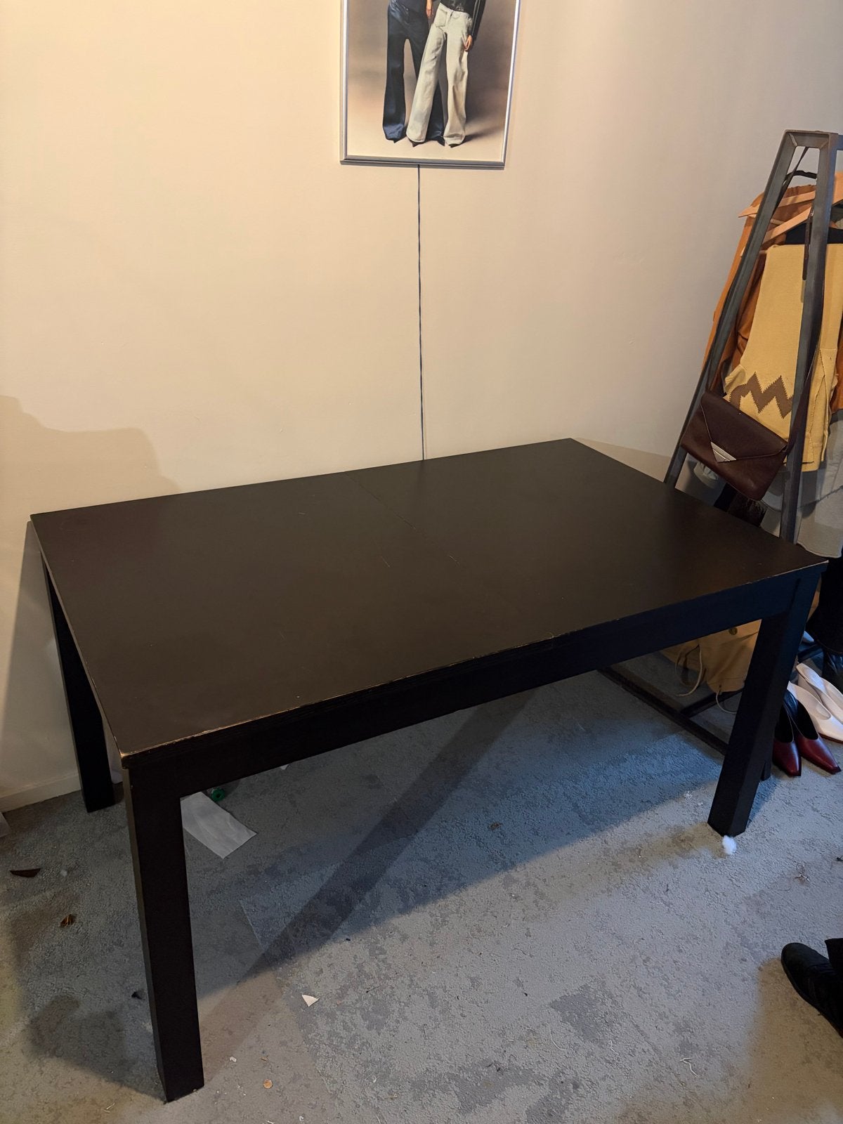 Uitschuifbare tafel zwart, Ophalen, Gebruikt, 100 tot 150 cm, 50 tot 100 cm