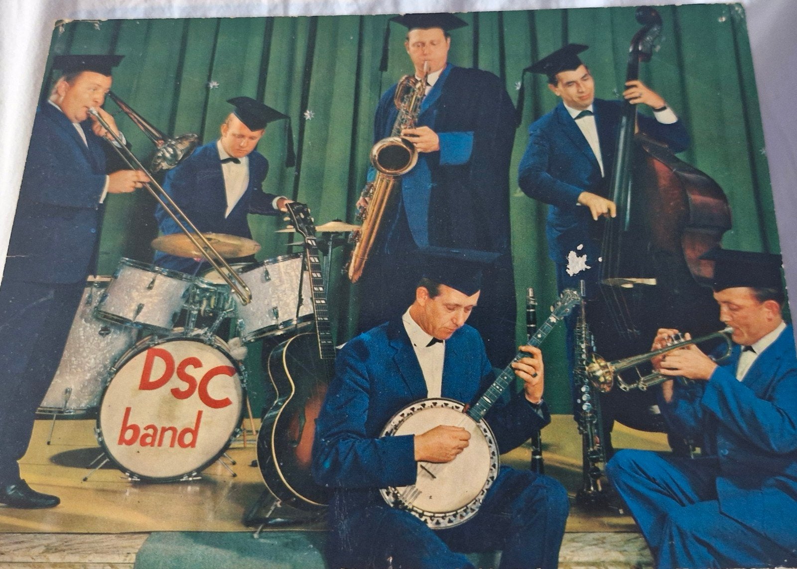 Dutch Swing College Band gesigneerde ansichtkaart, Verzamelen, Muziek, Artiesten en Beroemdheden, Ophalen of Verzenden