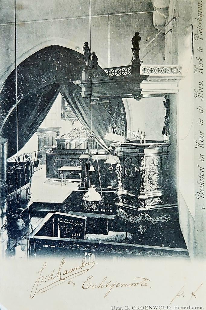 Pieterburen - Preekstoel en Koor - stempels, Verzenden, Voor 1920, Gelopen, Groningen