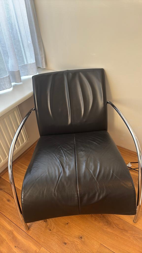 2 Montis fauteuils zwart leder in hele goede staat, Ophalen of Verzenden, Zo goed als nieuw
