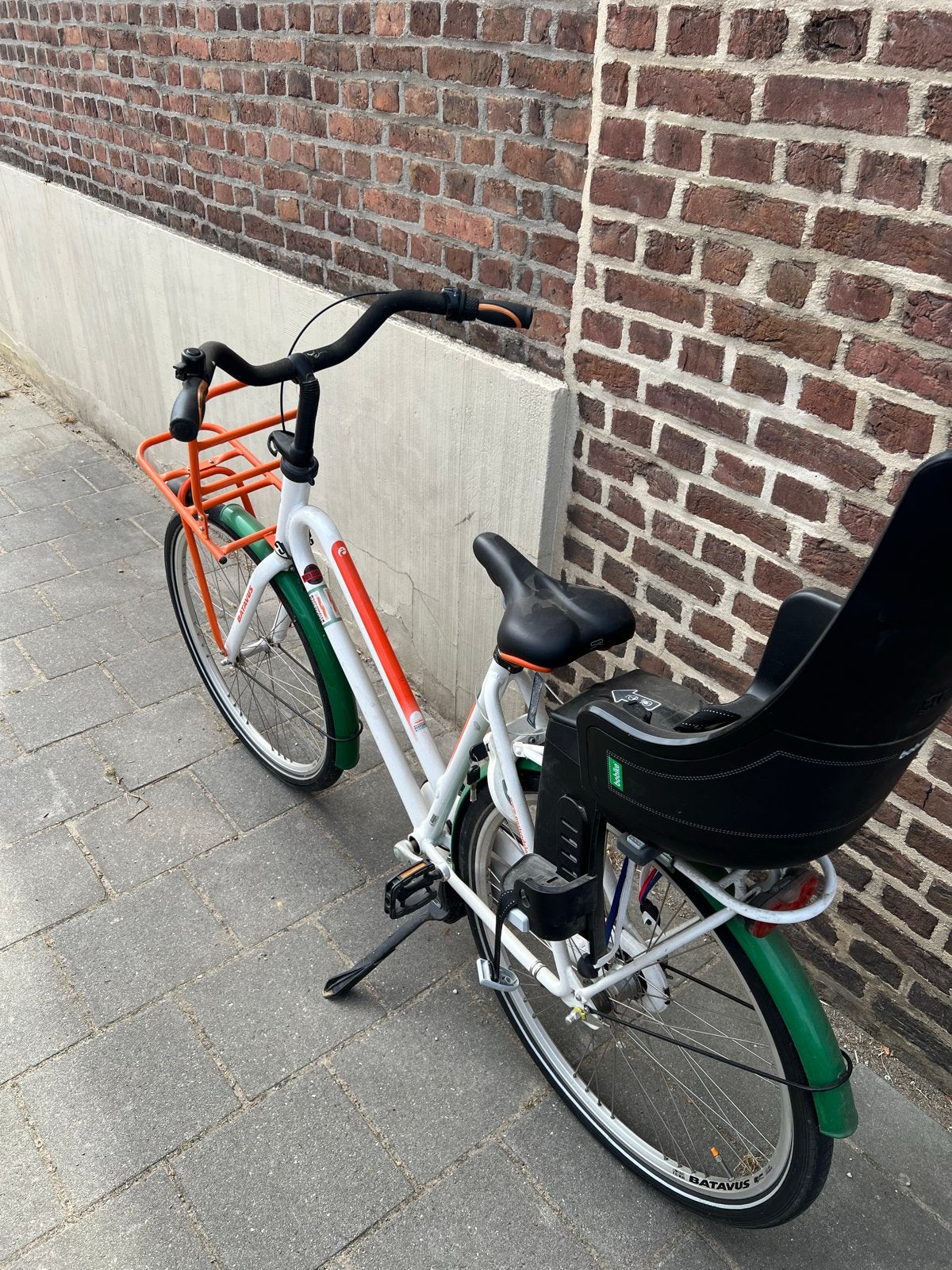 Postcode Loterij fiets met Bobike kinderzitje, Dubbele standaard, Ophalen, Overige merken, 53 tot 56 cm