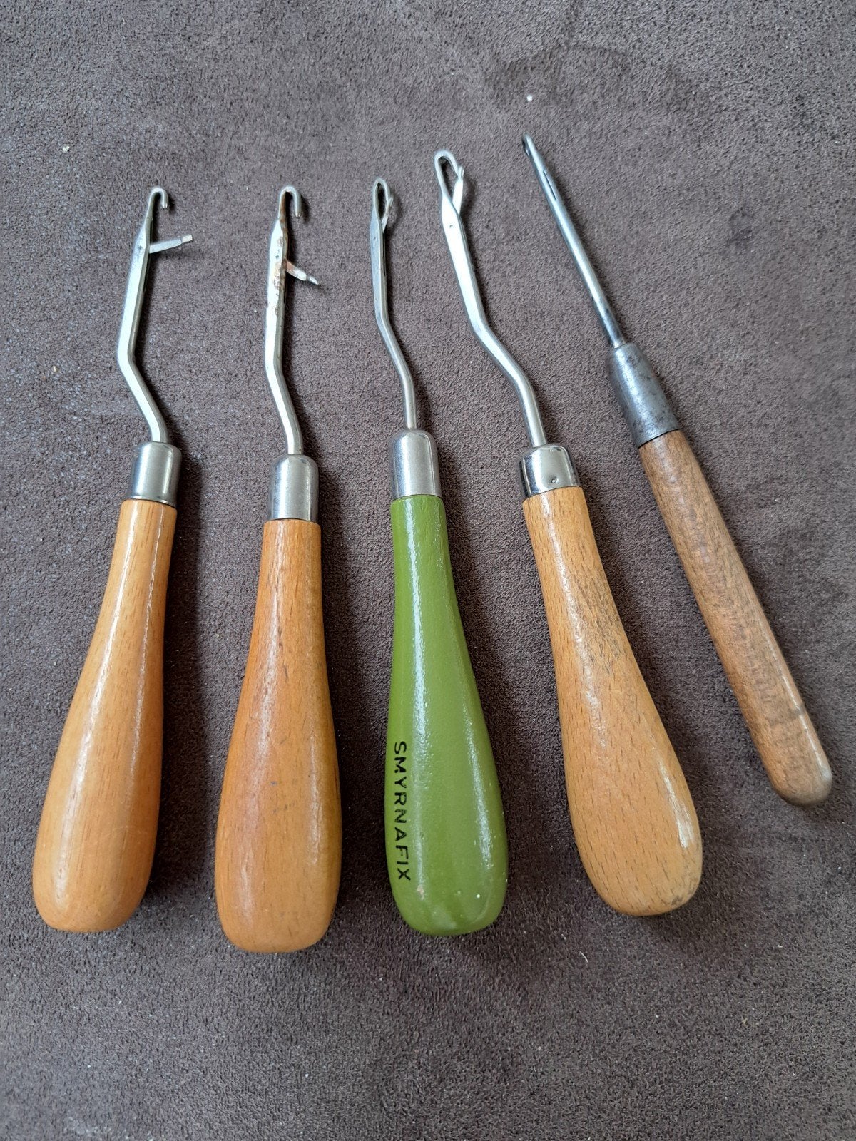 Set van 5 Smyrna fix en andere tapijtknopers, Ophalen of Verzenden, Gebruikt, Overige typen