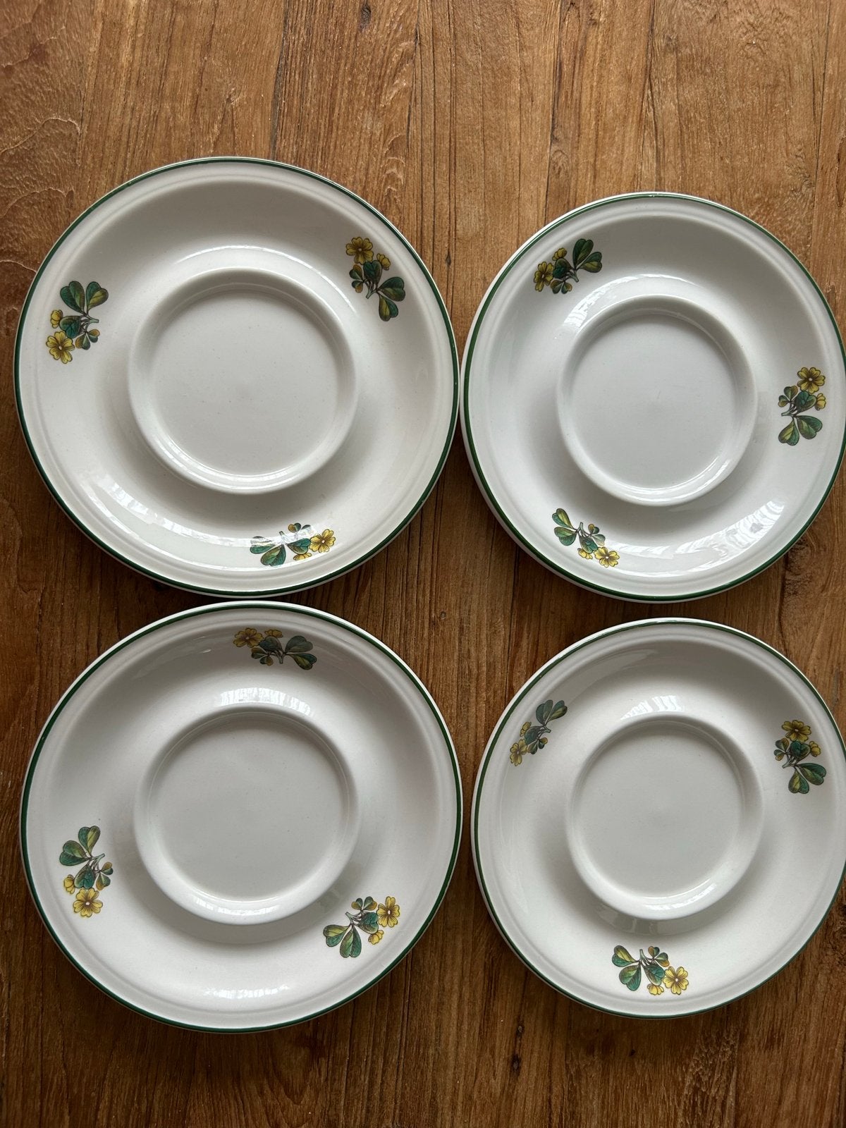 4 Vintage Florabunda schoteltjes met bloemmotief, Ophalen of Verzenden
