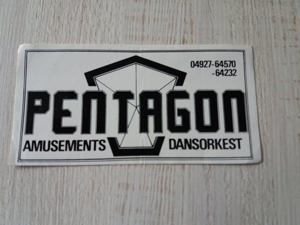 grote sticker amusements dansorkest PENTAGON, Ophalen of Verzenden, Zo goed als nieuw, Overige typen