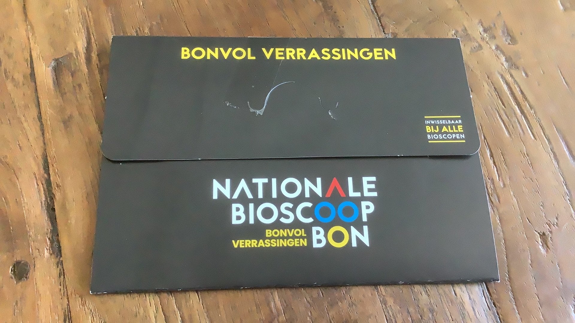 T. K. Nationale bioscoop bon twv € 20, Tickets en Kaartjes, Twee personen, Niet van toepassing, Kortingskaartje
