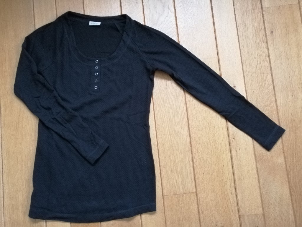 BON'A Parte t- shirt lange mouw zwart maat M - nieuw -, Zwart, Nieuw, Ophalen of Verzenden, Lange mouw