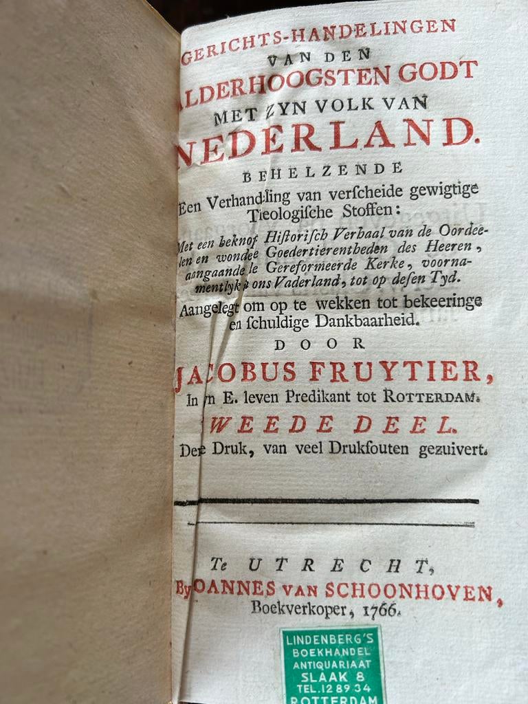 Gerichts-Handelingen van den Alderhoogsten Godt - Jacobus Fr, Ophalen, Gelezen, Christendom | Protestants