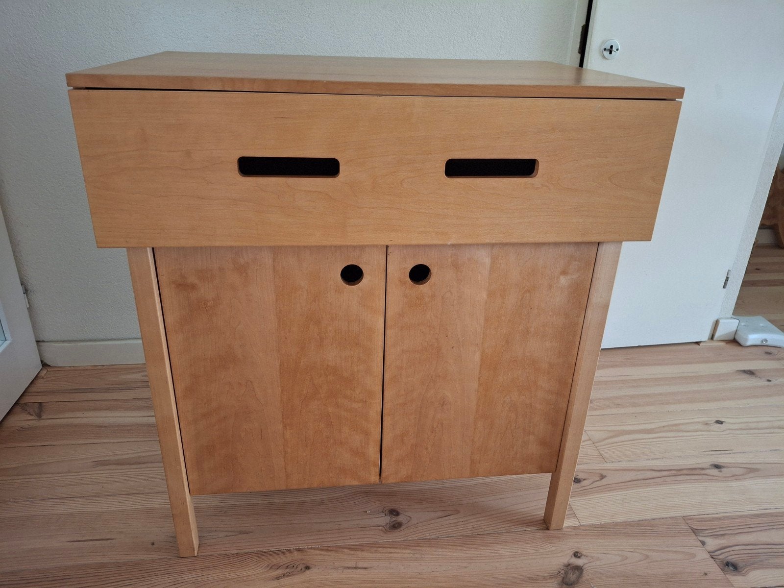beuken commode, Ophalen, 50 tot 70 cm, Zo goed als nieuw, 75 tot 100 cm