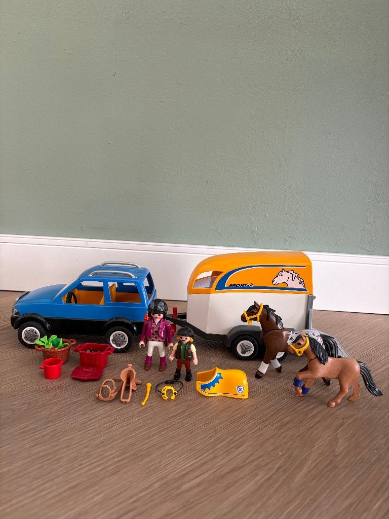 Playmobil auto met trailer, Ophalen of Verzenden, Gebruikt