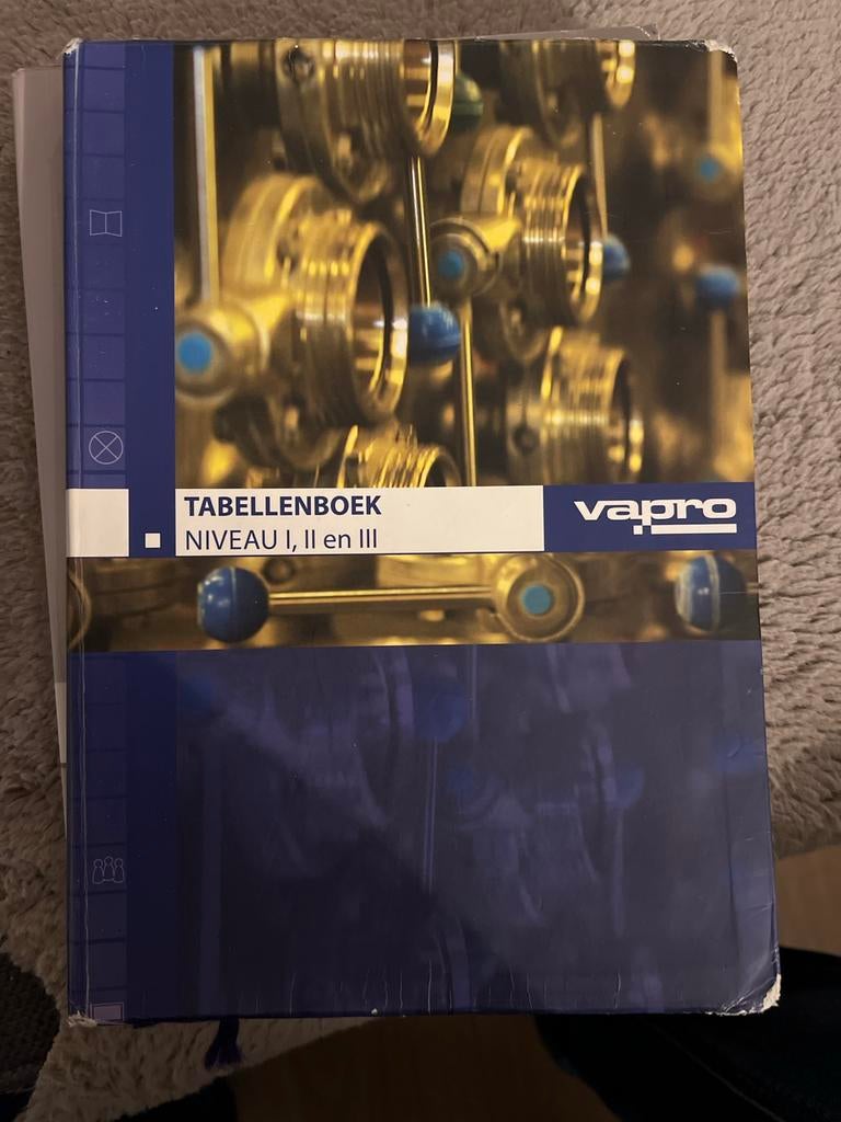 Tabellenboek Niveau I, II en III Vapro, Boeken, Studieboeken en Cursussen, Ophalen, Beta, Gelezen, MBO