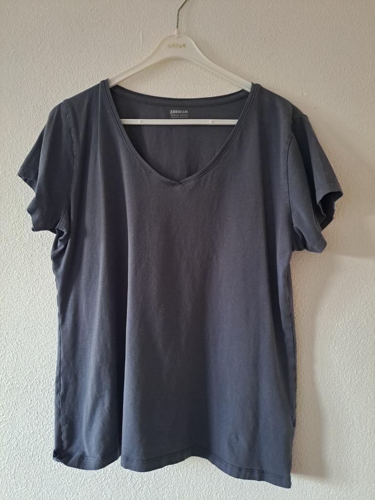 grijs zeeman t.shirt maat 48, Zeeman, Zo goed als nieuw, Grijs, Shirt of Top
