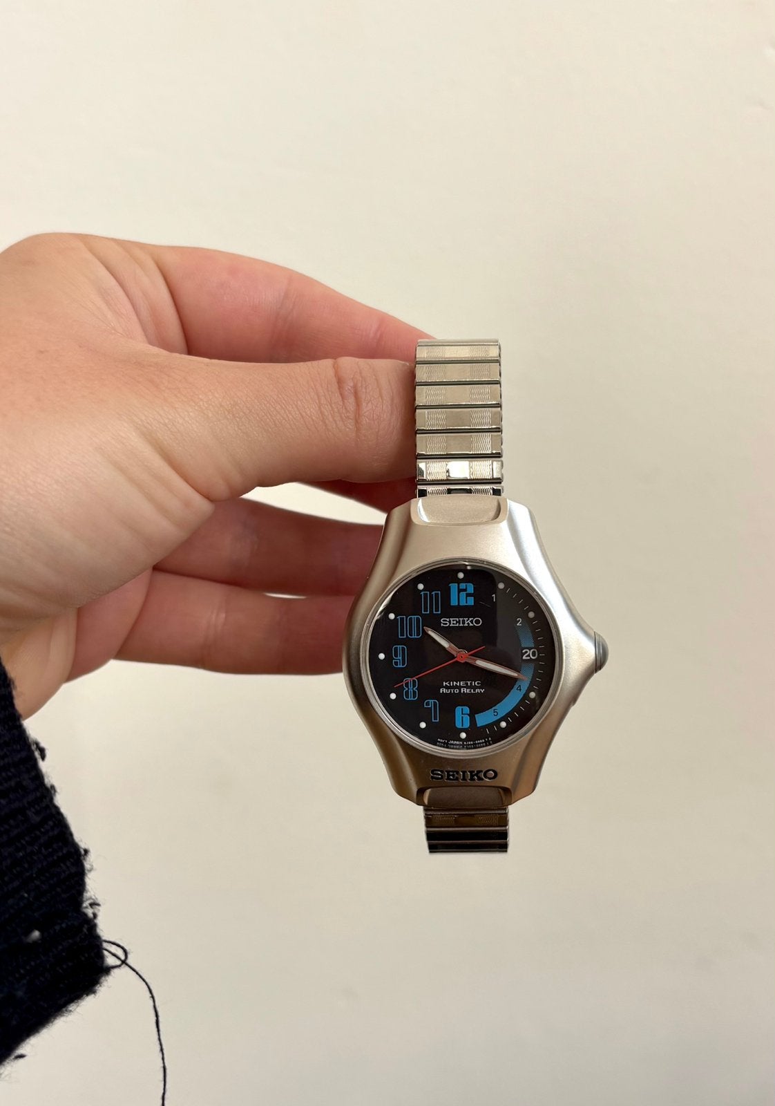 Original Seiko Kinetic Auto Relay, 5J22-0A90, Sieraden, Tassen en Uiterlijk, Nieuw, Ophalen of Verzenden, Zilver, Seiko