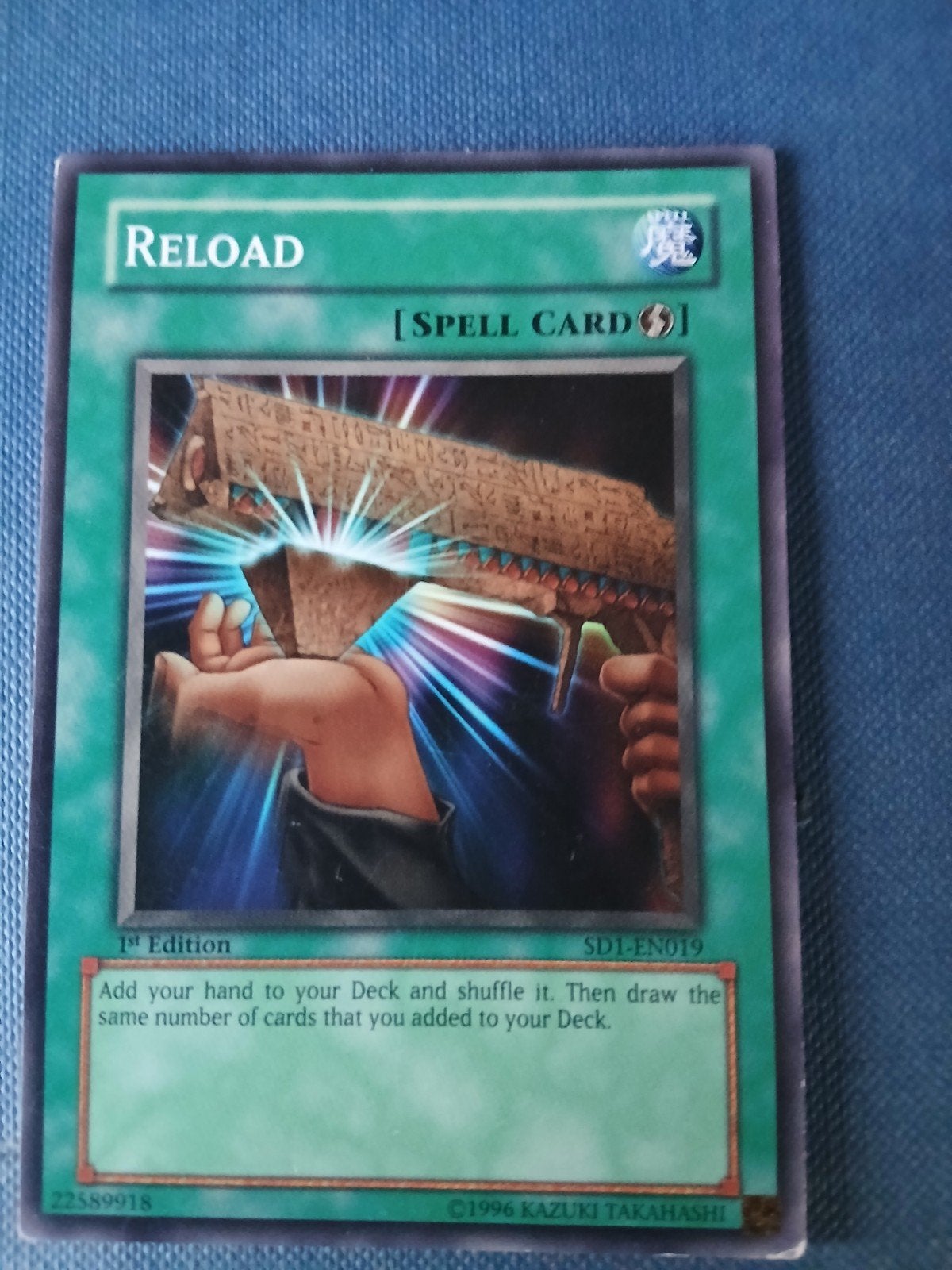 Yu-Gi-Oh! Reload Spell Card SD1-EN019 1st Edition, Hobby en Vrije tijd, Verzamelkaartspellen | Yu-gi-Oh!, Ophalen of Verzenden