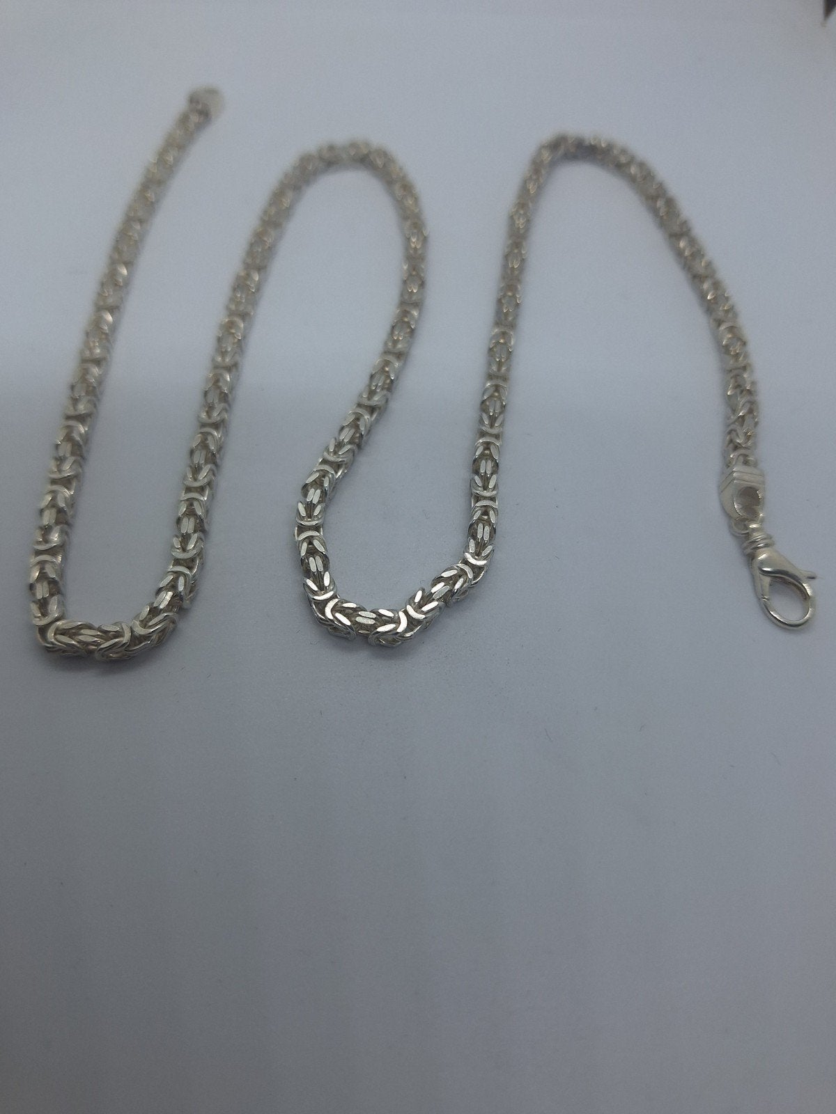 Zilveren Koningsketting 60 cm, 1e gehalte zilver, Sieraden, Tassen en Uiterlijk, Ophalen of Verzenden, Gebruikt, Zilver, Zilver