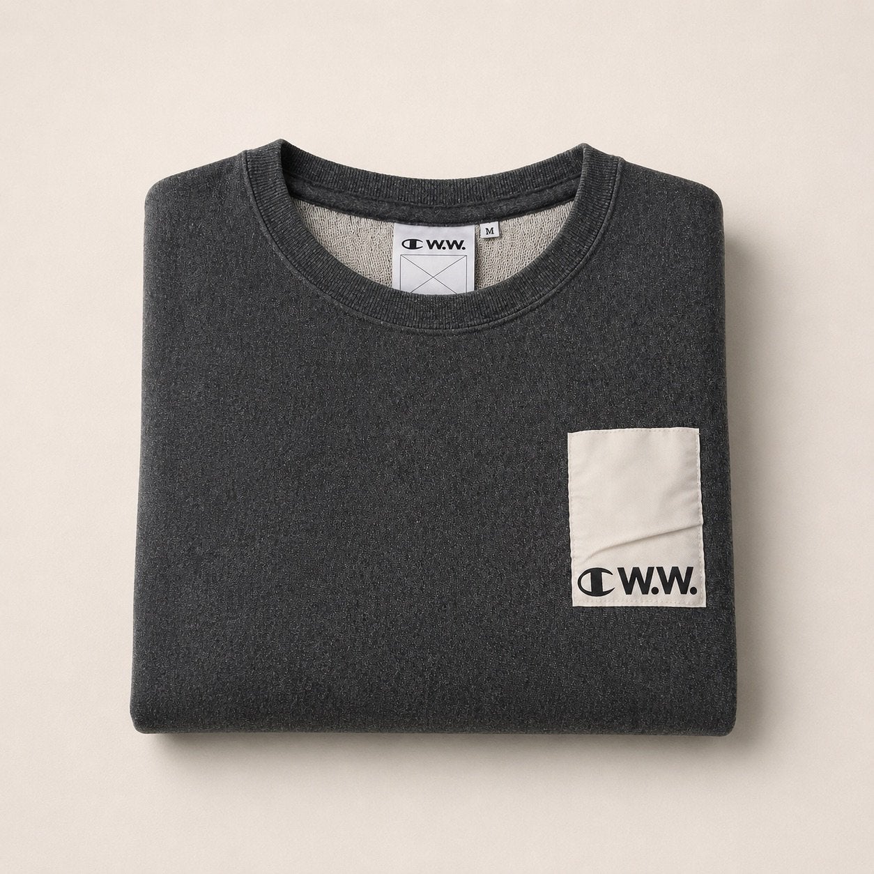 Champion by Wood Wood sweater - Maat M, Ophalen of Verzenden, Zo goed als nieuw, Maat 48/50 (M), Grijs