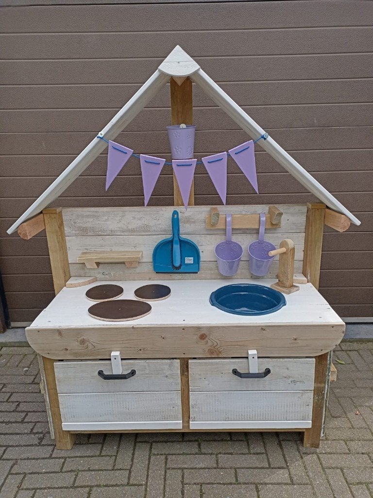 speelkeukentje, Kinderen en Baby's, Speelgoed | Speelkeukens, Zo goed als nieuw, Speelkeuken, Hout, Ophalen