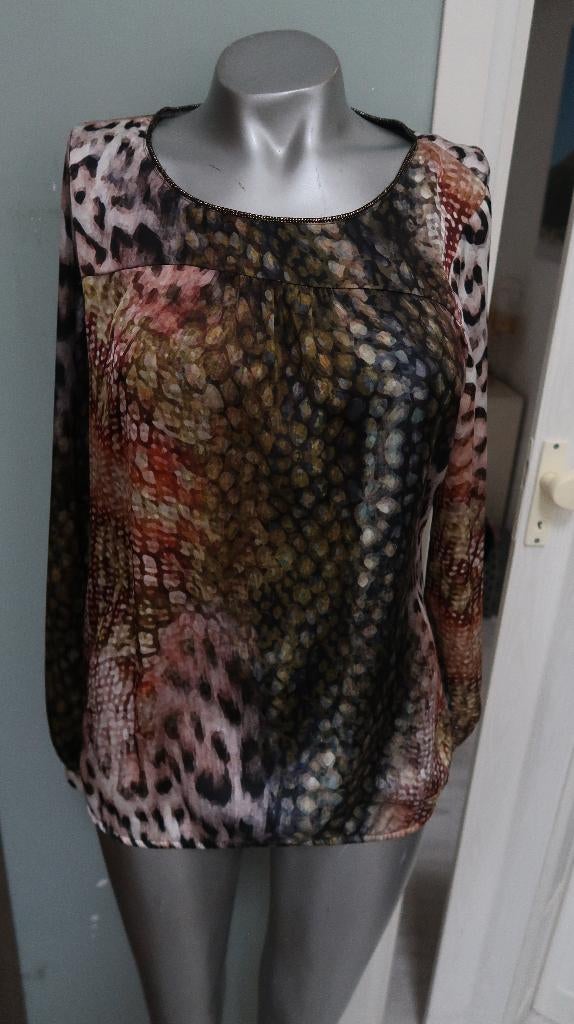Expresso prachtige bruintinten blouse mt 38, Kleding | Dames, Maat 38/40 (M), Bruin, Expresso, Ophalen of Verzenden
