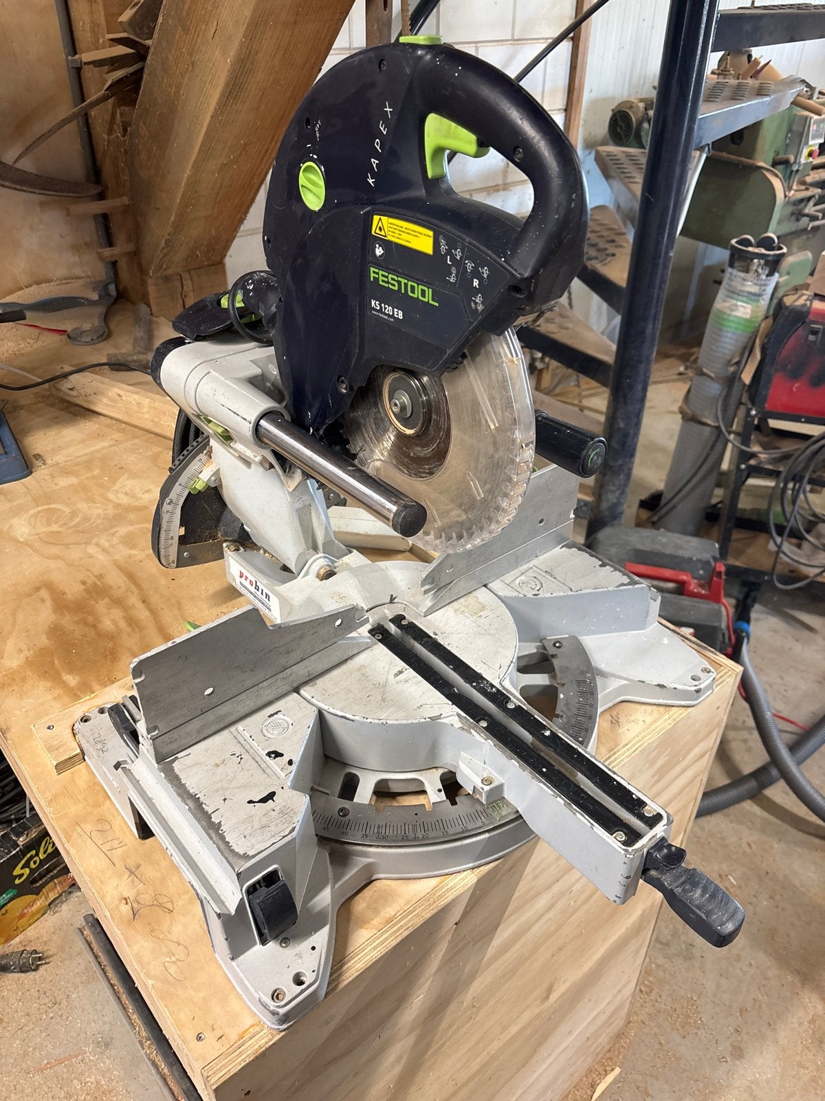 Festool kapex ks 120 ES, Ophalen, Gebruikt, 70 mm of meer, Afkortzaag