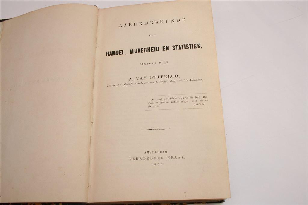 Antiek Boek Aardrijkskunde [1866] — Handel, Nijverheid..., Ophalen of Verzenden