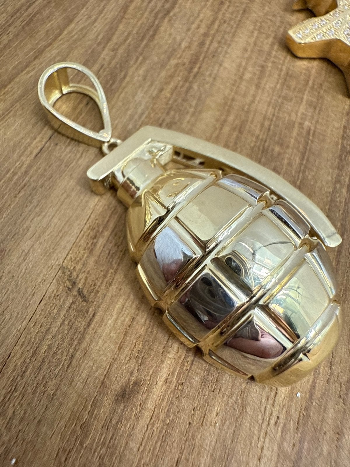 Prachtige 14 karaats gouden granaat hanger | ITALY, Ophalen of Verzenden, Nieuw, Goud, Goud