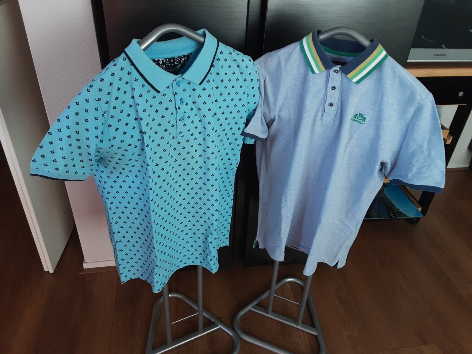 2stuks Heren poloshirts., Ophalen of Verzenden, Gedragen, Maat 48/50 (M), Blauw