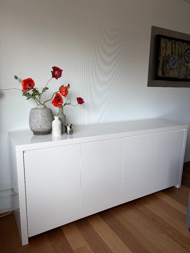 design dressoir wit, Huis en Inrichting, Kasten | Dressoirs, Ophalen, Design, 200 cm of meer, 25 tot 50 cm