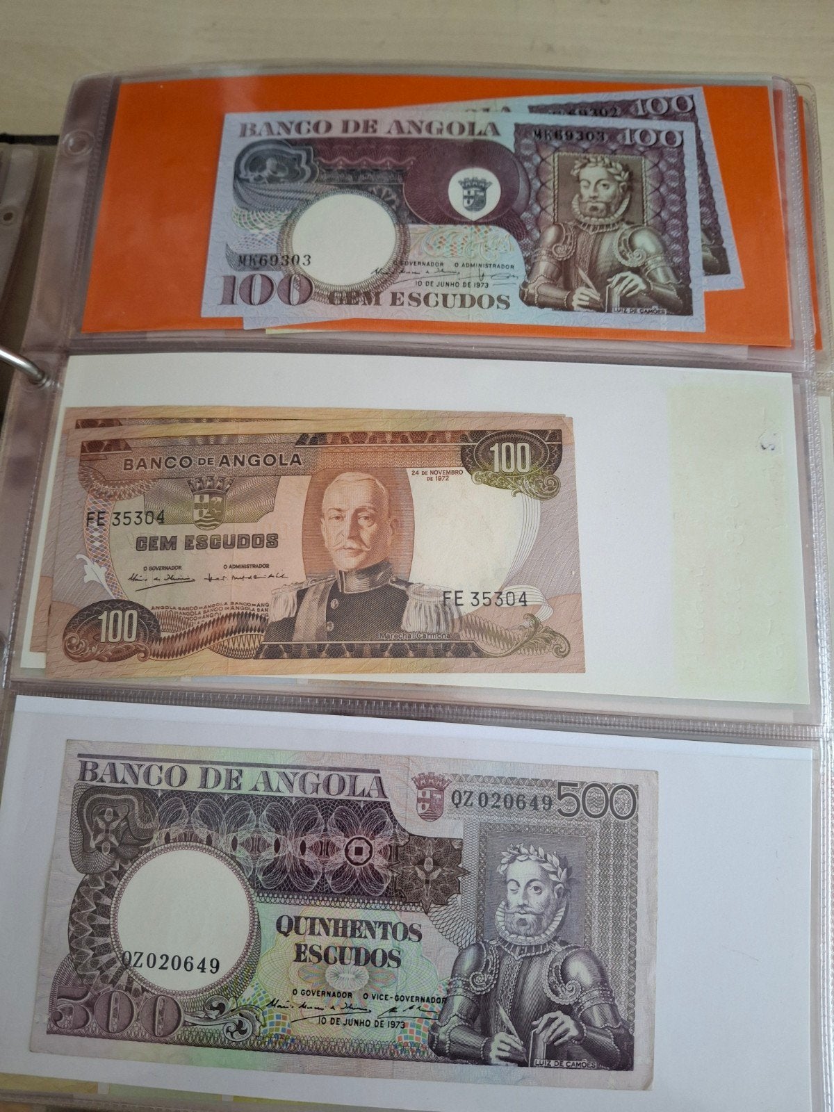 3 biljetten uit Angola de 100 - 100- en de 500, Ophalen of Verzenden, Buitenland, Bankbiljetten