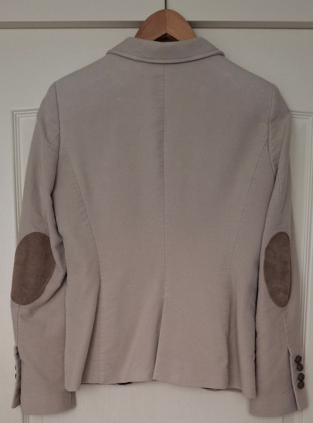Zara blazer beige m elleboogstukken, Kleding | Dames, Maat 38/40 (M), Verzenden, Zo goed als nieuw, Jasje