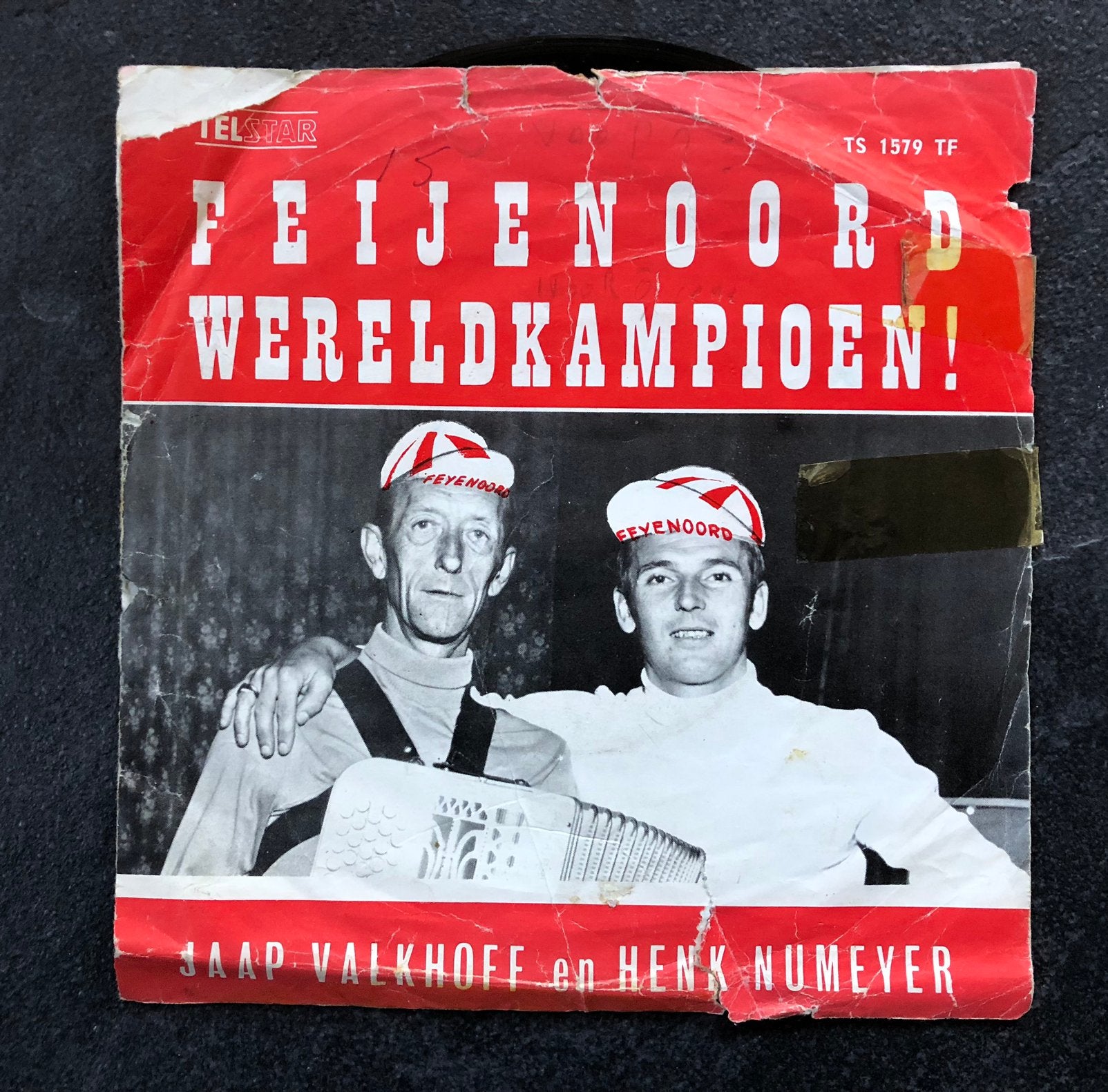 Feijenoord Wereldkampioen single, Cd's en Dvd's, Vinyl Singles, Ophalen, Gebruikt