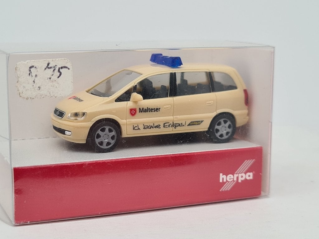 Opel Zafira Malteser Ambulance - Herpa 1/87, Verzenden, Zo goed als nieuw, Auto, Wiking