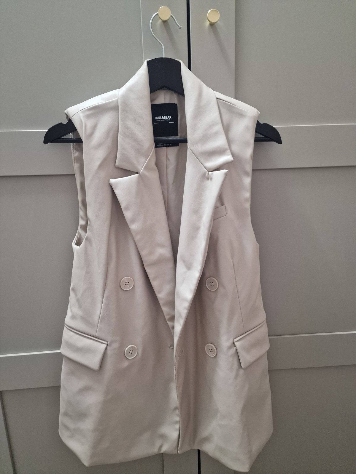 Pull&Bear leren blazer maat XS, Verzenden, Zo goed als nieuw, Maat 34 (XS) of kleiner, Zwart