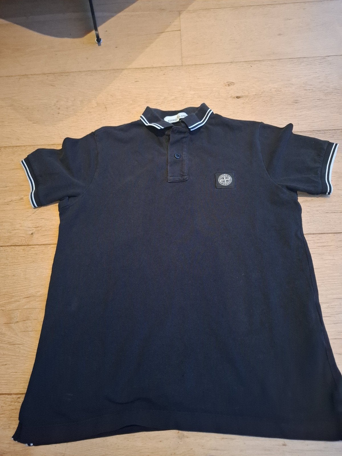 Stone Island Slim Fit Polo Zwart Maat S, Zwart, Ophalen of Verzenden, Maat 46 (S) of kleiner, Stone Island