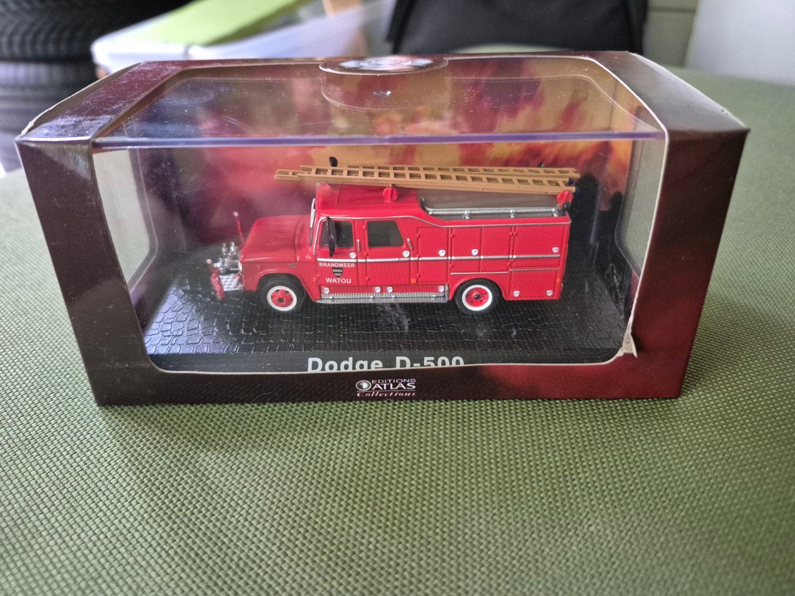 Dodge D-500 Brandweerwagen Modelauto - Atlas Collections, Ophalen of Verzenden, Nieuw, Overige typen