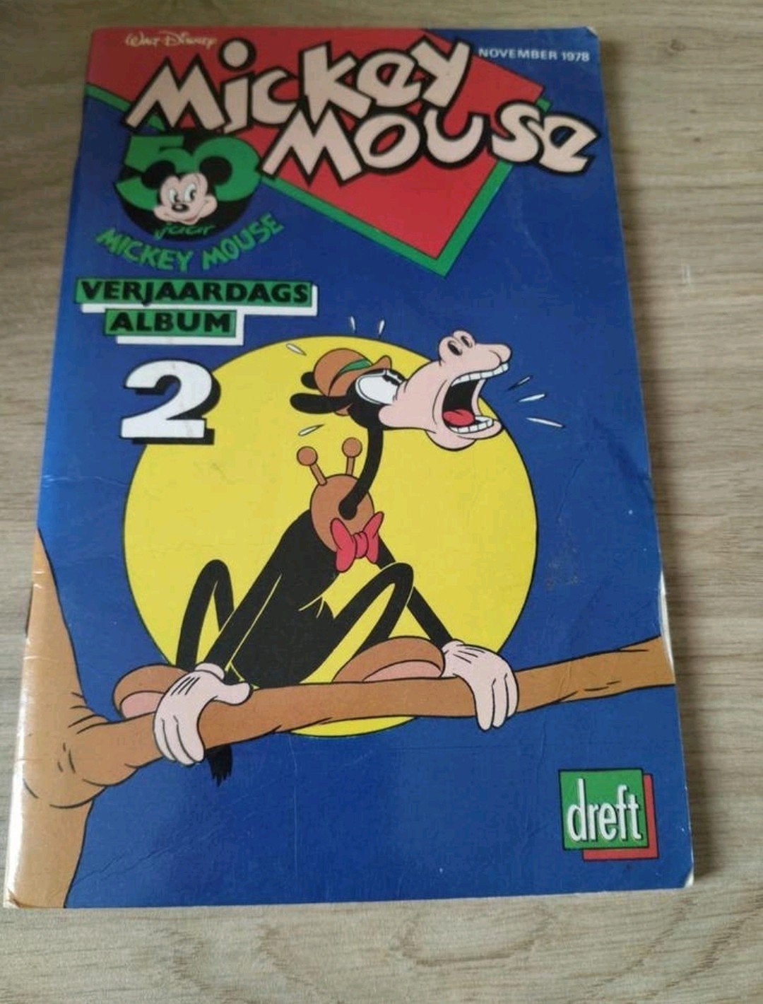 Mickey Mouse Verjaardagsalbum 2 - November 1978 (Dreft), Boeken, Eén stripboek, Verzenden, Gelezen, Disney