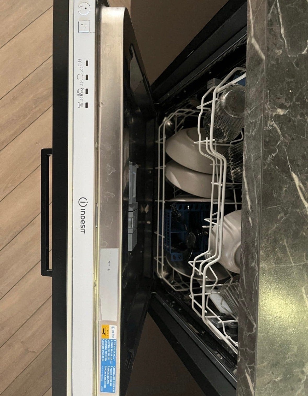 Moderne Keuken Set met Indesit Vaatwasser en Kookplaat, Huis en Inrichting, Overige materialen, Zwart, Hoekkeuken, Ophalen of Verzenden