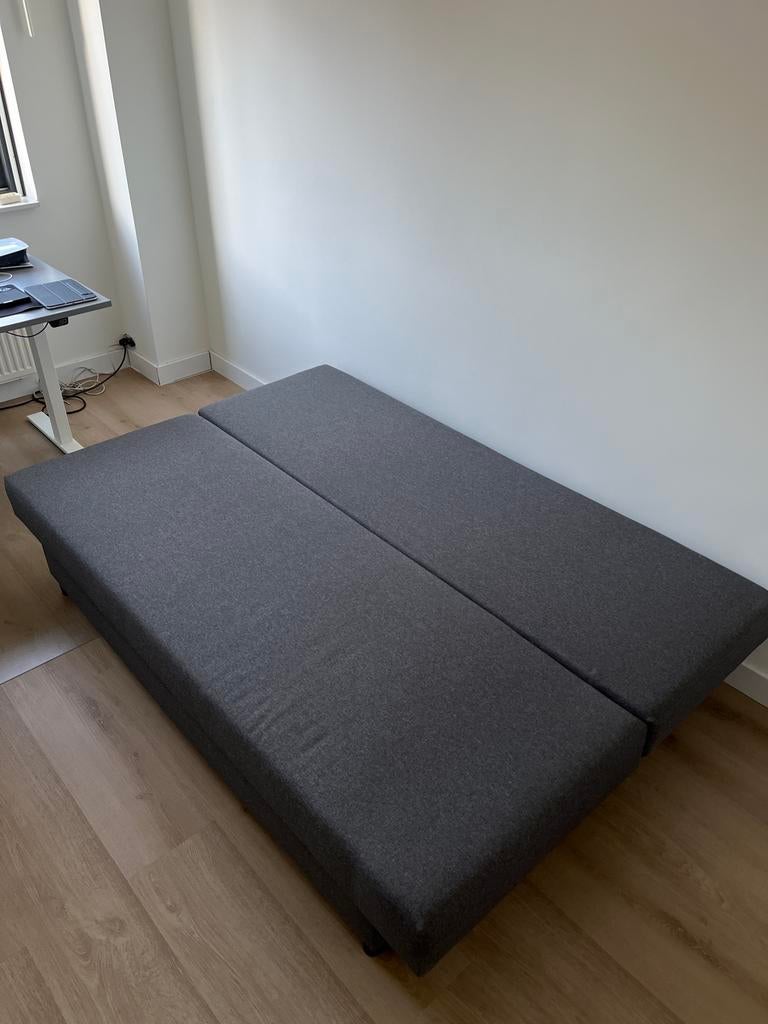 Ikea Asarum slaapbank - Grijs, Huis en Inrichting, Slaapkamer | Slaapbanken, Tweepersoons, Zo goed als nieuw, Overige maten, Grijs