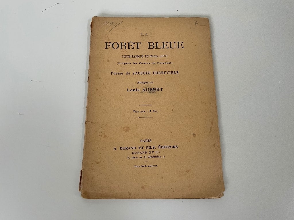 C320 Foret Bleue Aubert Louis Durand Cheneviere, Ophalen of Verzenden, Gelezen, Artiest