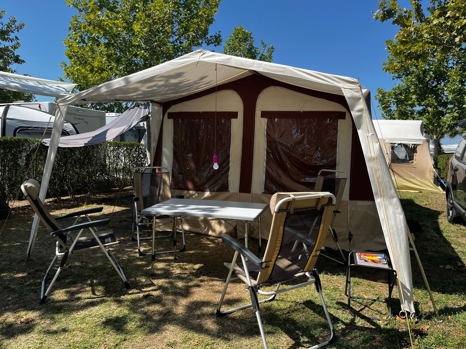 Trigano Odyssèe safari 2008, Caravans en Kamperen, Vouwwagens, Ophalen, Trigano, Beige, Aanwezig