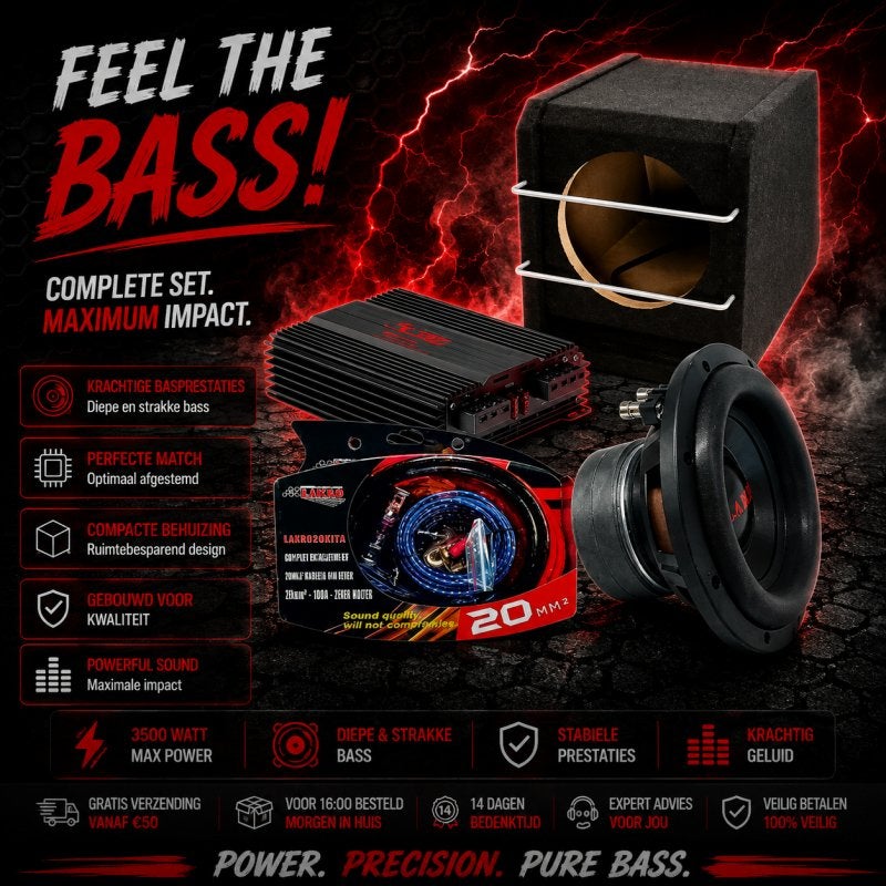Minipowerpack 13 - LAKRO/Bass Habbit - 8 inch - 250 watt RMS, Niet ingevuld, Niet ingevuld, Niet ingevuld