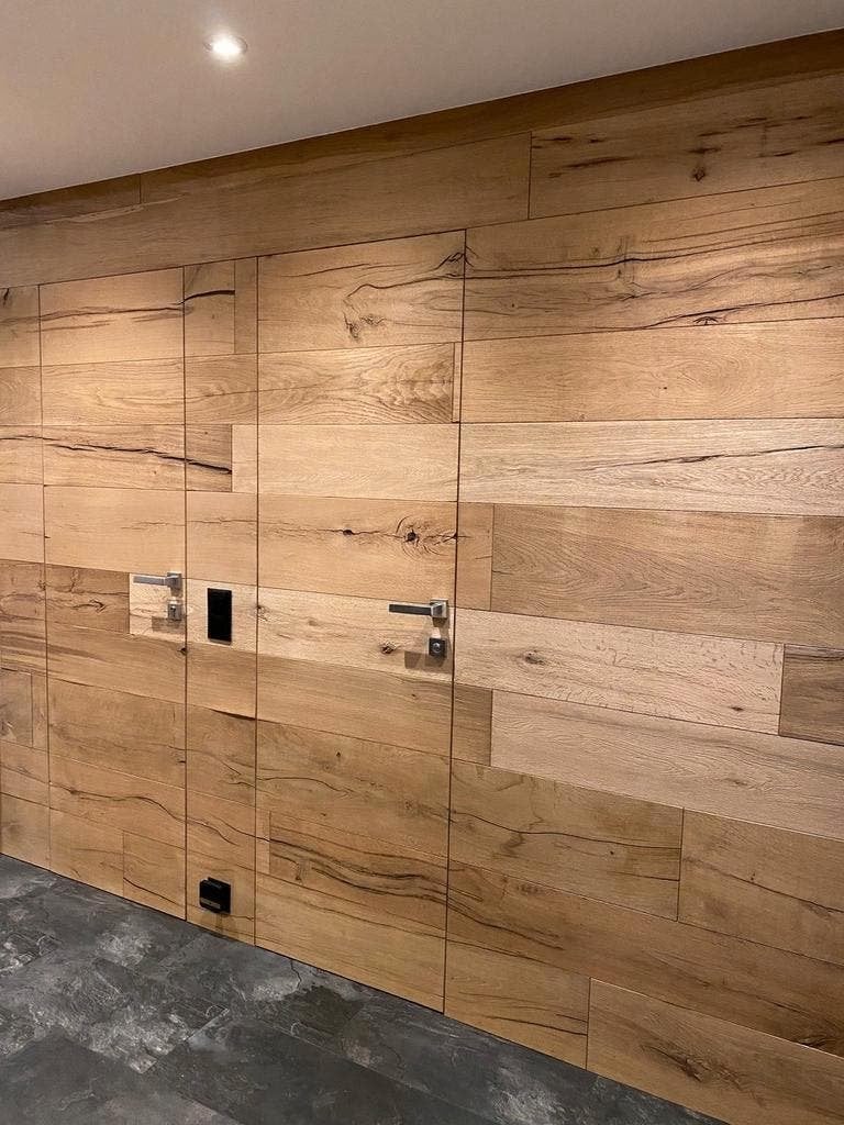 EIKEN VINTAGE WANDBEKLEDING Kant en klaar echt eiken hout!, Ophalen of Verzenden, 75 m² of meer