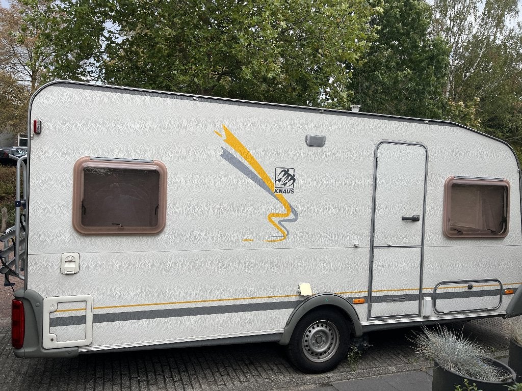 Knaus Sudwind 450TF, mover, fietsendrager 2x en toebehoren, Caravans en Kamperen, Caravans, Rondzit, Lengtebed, Particulier, 4 tot 5 meter