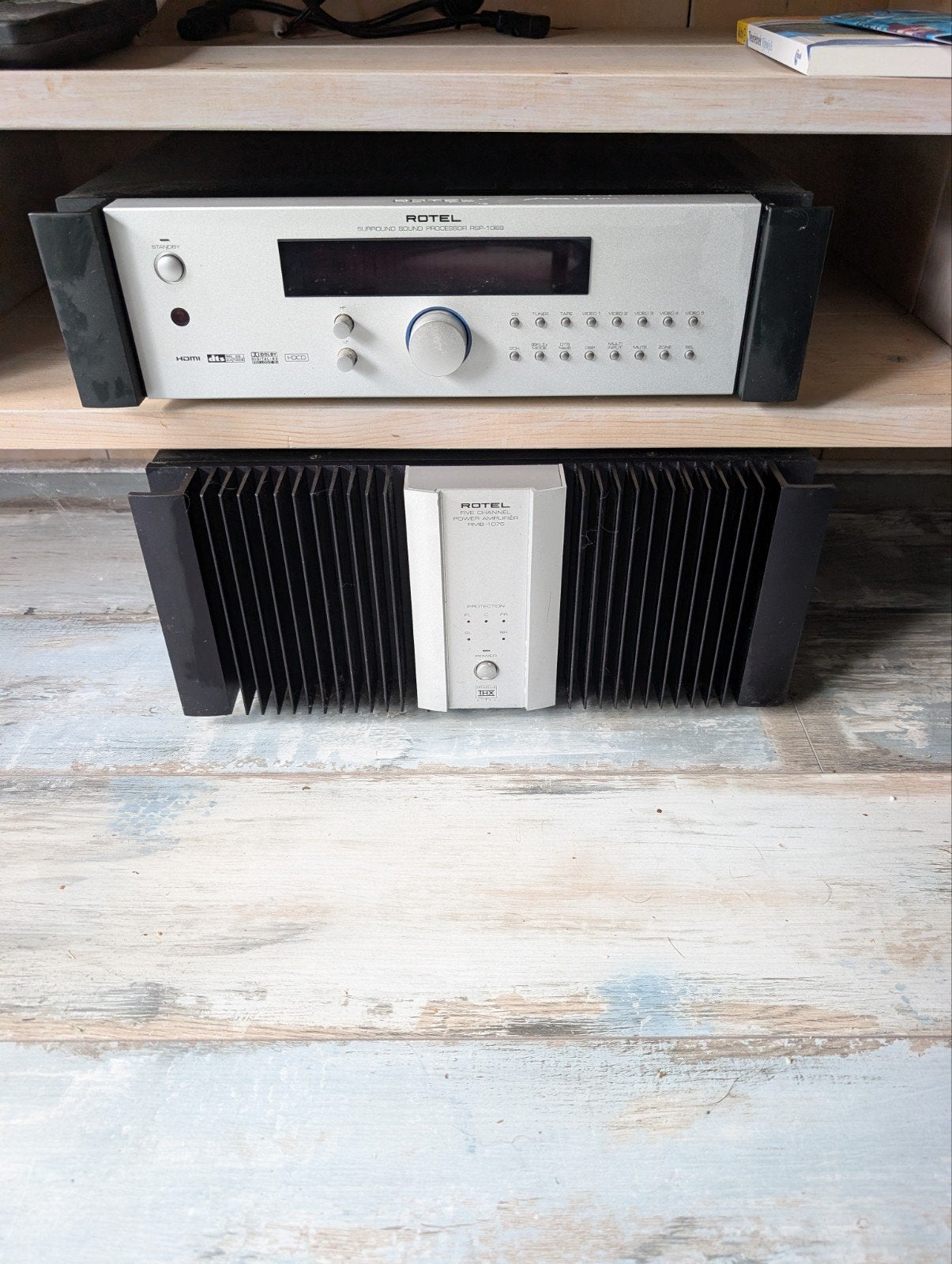 Rotel Surround Sound Processor RSP-1068 & Eindversterker, Ophalen, Gebruikt, 120 watt of meer, Overige merken