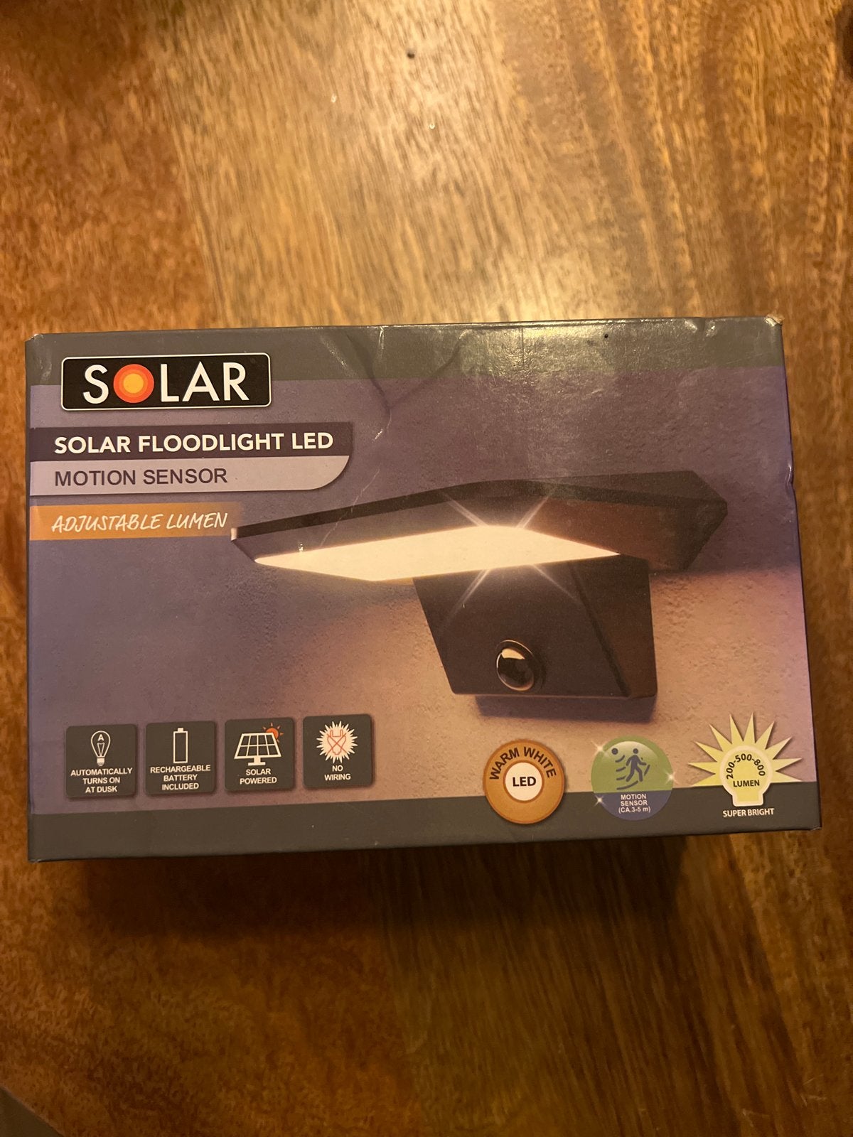 Solar LED Floodlight met Bewegingssensor - Warm Wit, Ophalen, Zonne-energie, Minder dan 50 watt, Wandlamp
