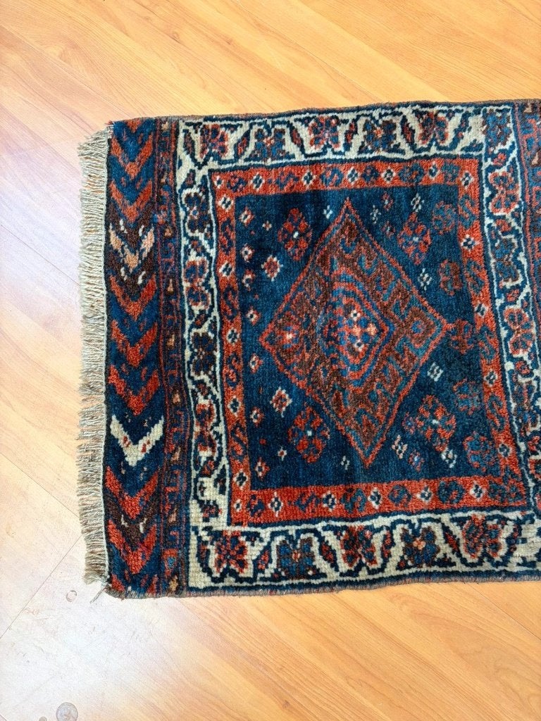 Handgemaakt Oosters tapijtje 53/54cm, Ophalen of Verzenden