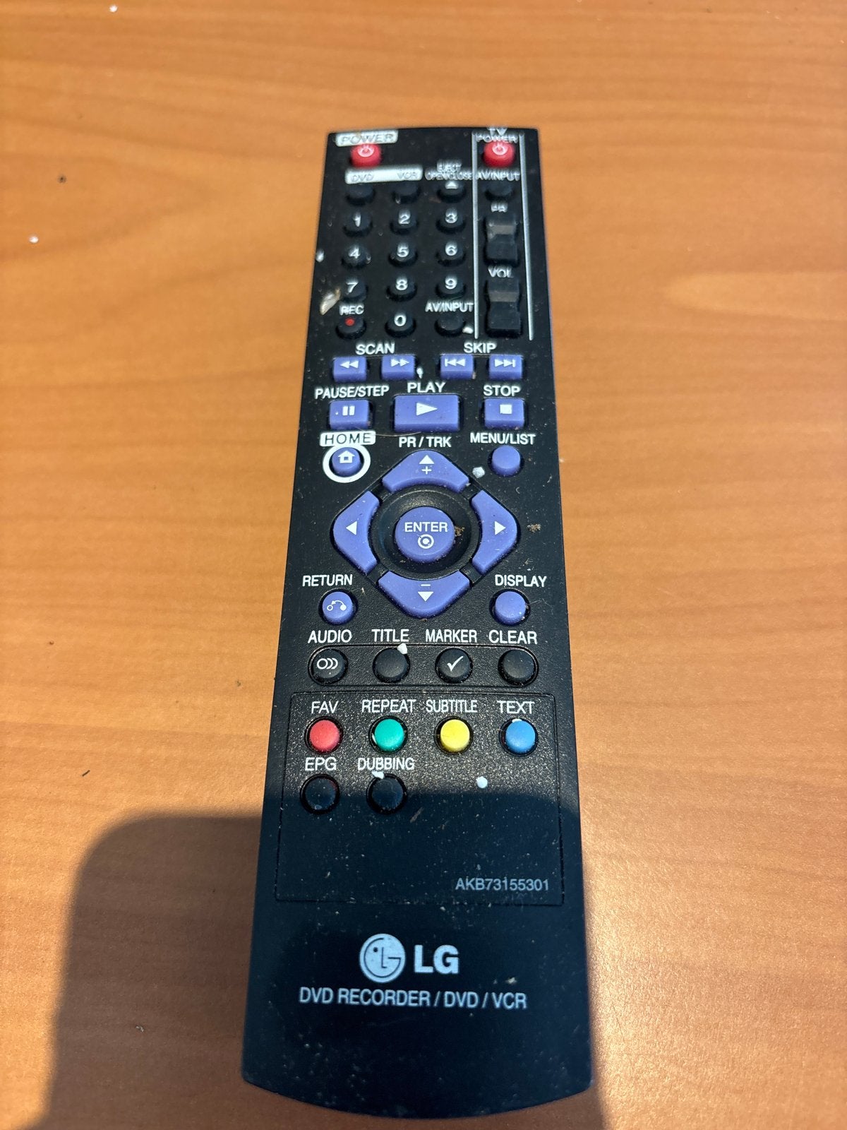 LG DVD Recorder/DVD/VCR Afstandsbediening AKB73155301, Verzenden, Gebruikt, Origineel, Dvd