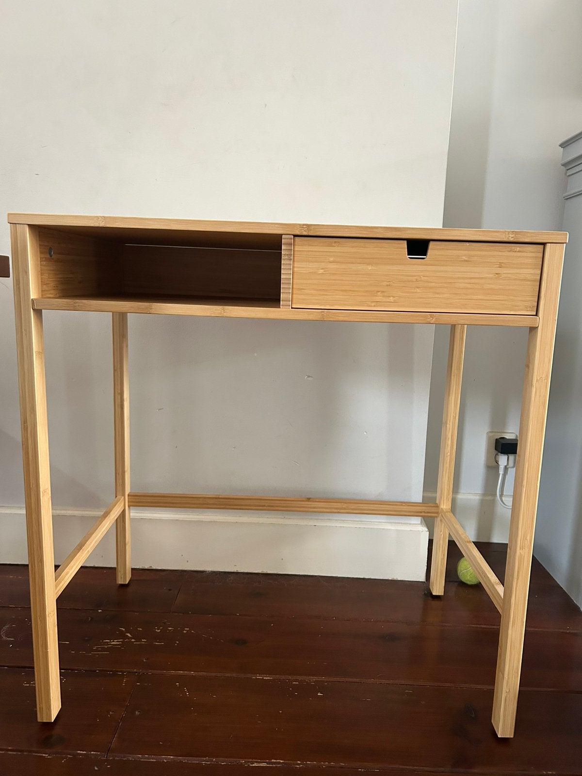 IKEA NORDKISA Toilettafel bamboe, Ophalen, 50 tot 100 cm, Zo goed als nieuw, Minder dan 100 cm